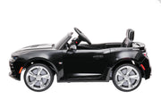 KINGTOYS.ca 12V Chevrolet Camaro 2SS Kids Ride On One Seater Electric Car with Leather Seat, Rubber Tires and RC