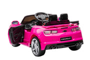 KINGTOYS.ca 12V Chevrolet Camaro 2SS Kids Ride On One Seater Electric Car with Leather Seat, Rubber Tires and RC