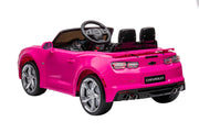 KINGTOYS.ca 12V Chevrolet Camaro 2SS Kids Ride On One Seater Electric Car with Leather Seat, Rubber Tires and RC
