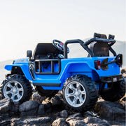 2025 12V Jeep Wrangler Style Kids Ride On One Seater Cars Leather Seat Rubber Tires With RC