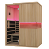 Blisspod, Milano, Full Spectrum Sauna Canadian Hemlock Ultra Low EMF, 7 Far Infrared & Red Glass Heater & Chromotherapy – 3 Person