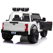 KINGTOYS.ca 2027 Licensed Ford F450 Custom Edition 24V Kids Ride-On Car Truck Rubber Tires, Leather Seat with Parental Remote
