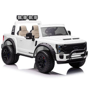 KINGTOYS.ca 2027 Licensed Ford F450 Custom Edition 24V Kids Ride-On Car Truck Rubber Tires, Leather Seat with Parental Remote