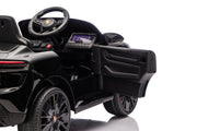 KINGTOYS.ca Licensed 24V Porsche Macan Turbo EV Kids Ride on One Seater cars, Rubber Tires, Leather Seat, with RC