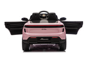 KINGTOYS.ca Licensed 24V Porsche Macan Turbo EV Kids Ride on One Seater cars, Rubber Tires, Leather Seat, with RC