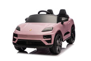 KINGTOYS.ca Licensed 24V Porsche Macan Turbo EV Kids Ride on One Seater cars, Rubber Tires, Leather Seat, with RC