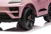 KINGTOYS.ca Licensed 24V Porsche Macan Turbo EV Kids Ride on One Seater cars, Rubber Tires, Leather Seat, with RC