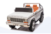 KINGTOYS.ca Licensed 1980 24V Ford 150 2 Seater Kids Ride on Truck, Leather Seat, Rubber Tires, with RC