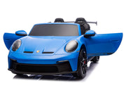 KINGTOYS.ca 2027 Licensed 24V Porsche 911 GT3 Kids Ride On Car 2 Seater Upgraded Silent Motors, MP4 7" Touch Screen With Parental Remote Control