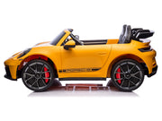 KINGTOYS.ca 2027 Licensed 24V Porsche 911 GT3 Kids Ride On Car 2 Seater Upgraded Silent Motors, MP4 7" Touch Screen With Parental Remote Control