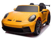 KINGTOYS.ca 2027 Licensed 24V Porsche 911 GT3 Kids Ride On Car 2 Seater Upgraded Silent Motors, MP4 7" Touch Screen With Parental Remote Control