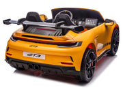 KINGTOYS.ca 2027 Licensed 24V Porsche 911 GT3 Kids Ride On Car 2 Seater Upgraded Silent Motors, MP4 7" Touch Screen With Parental Remote Control