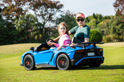2026 XXL 24V Lamborghini Aventador Brushless Motor electric 2 Seater Kids Ride On Cars Leather Seat Tubeless Air Tires