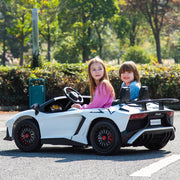 2026 XXL 24V Lamborghini Aventador Brushless Motor electric 2 Seater Kids Ride On Cars Leather Seat Tubeless Air Tires