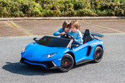 2026 XXL 24V Lamborghini Aventador Brushless Motor electric 2 Seater Kids Ride On Cars Leather Seat Tubeless Air Tires