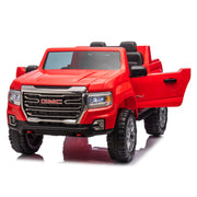 2025 GMC AT4 Canyon 24V 2 Seater Kids Ride On Truck with Rubber Tires, Leather Seat and Remote Control KingToys KINGTOYS.ca