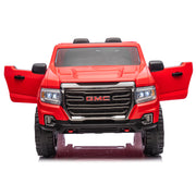 2026 GMC AT4 Canyon 24V 2 Seater Kids Ride On Truck with Rubber Tires, Leather Seat and Remote Control