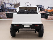 KINGTOYS.ca 2027 24V Ultimate XXL Mercedes Benz Zetros 2 Seater Kids Ride On Truck, EVA Rubber Foam Titres, Leather Seat with Remote Control