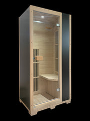 Blisspod, Vienna, Far Infrared Sauna Canadian Hemlock Very Low EMF Sauna, 3 Heaters – 1 Person