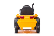 KINGTOYS.ca 2026 12V Excavator Tractor Trailer Kids Ride On One Seater Electric Truck with RC and Wagon