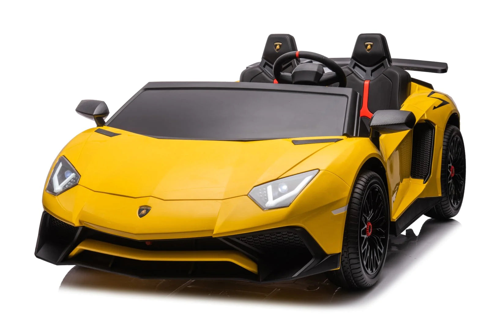 2025 24V Lamborghini Aventador Brushless Motor electric 2 Seater Kids KINGTOYS