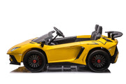 2027 24V XXL Licensed Lamborghini Aventador 200 Watts Brushless Motor electric 2 Seater Kids Ride On Cars Leather Seat Tubeless Air Tires
