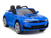 KINGTOYS.ca 12V Chevrolet Camaro 2SS Kids Ride On One Seater Electric Car with Leather Seat, Rubber Tires and RC