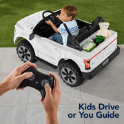 Licensed 24V Ford F150 Lighting Edition Kids Ride on 2 Seater Truck, Rubber Tires with Remote Control