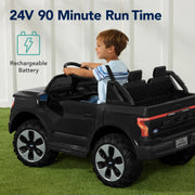 Licensed 24V Ford F150 Lighting Edition Kids Ride on 2 Seater Truck, Rubber Tires with Remote Control