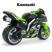 Officially Licensed Kawasaki Balance Bike | Licensed Winner Edition with Wide Wheels, Carry Handle, No Battery | INJUSA