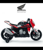 2025 Officially Licensed Honda Naked Edition 12V Motorcycle | Removable, Rear Stabilizing Wheels | INJUSA