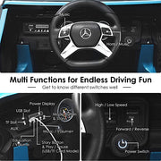 24V Mercedes Benz AMG G63 G Wagon 2 places pour enfants Ride sur la voiture avec télécommande noire