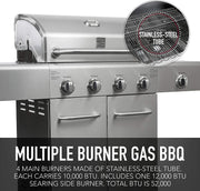 Barbecue Kenmore 4 Burner + Searing Side Burner Stainless Steel Grill BBQ