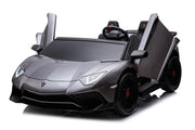 2024 24V Lamborghini Aventador Brushless Motor electric 2 Seater Kids Ride On Cars Leather Seat Tubeless Air Tires