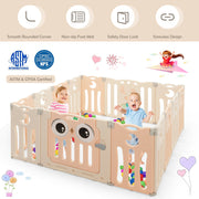 Panelled Indoor/Outdoor Foldable Playpen, Fence, Safety Play yard with Activity for Toddlers and Infants