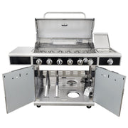 Barbecue Kenmore - 6 Burner Heavy Duty Gas Grill with Infrared Rear Burner Plus Side Burner Grill BBQ