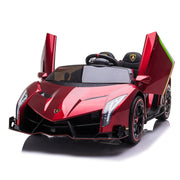 2022 Lamborghini Veneno 24V 4x4 sièges en cuir améliorés pneus en caoutchouc en rouge tactile rouge