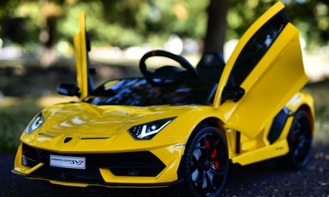 Lamborghini SVJ 24 Volts jaune, voiture électrique enfant 24V