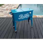 Permasteel Patio Cooler Pepsi-Cola Styling - 80QT - BLUE