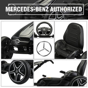 Licensed Mercedes 2021 Pédale améliorée GO KART Pneus en caoutchouc Ride-on White