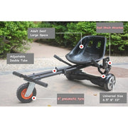 Hover Kart avec amortisseur et pneu pneumatique pour hoverboard hors route